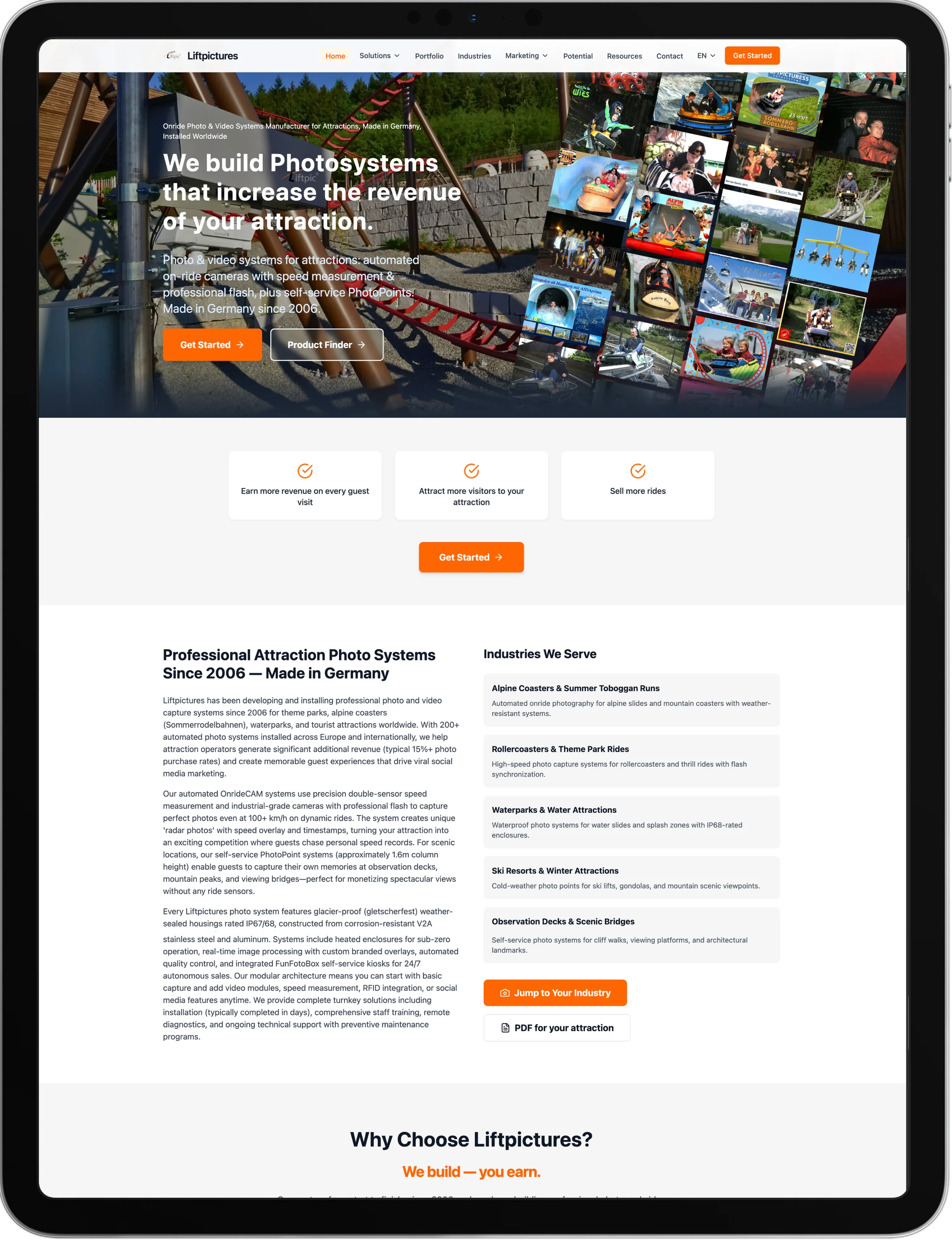 Liftpictures Fotosysteme Website